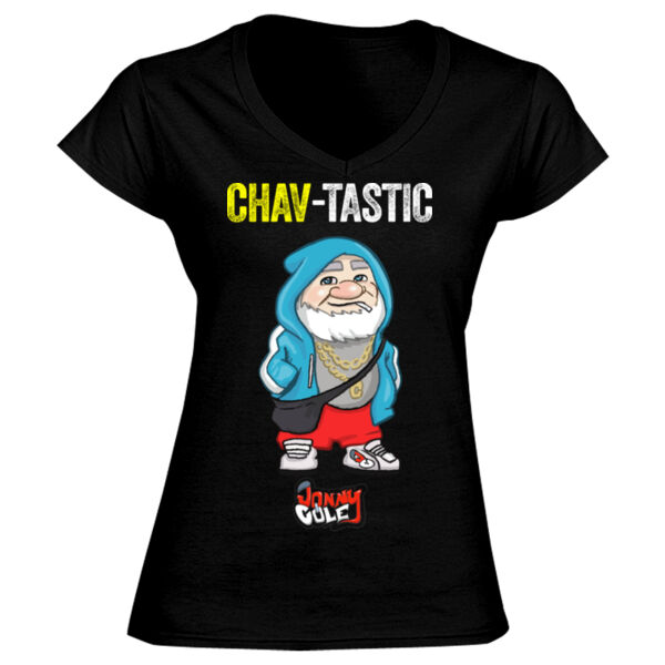 Chav-Tastic Design - GD78 Softstyle® Ladies' V-Neck T-Shirt Thumbnail