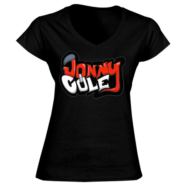 Jonny Cole Logo Design - GD78 Softstyle® Ladies' V-Neck T-Shirt Thumbnail