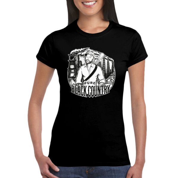 Pure Black Country Full Design - GD72 Softstyle® Ladies' T-Shirt Thumbnail