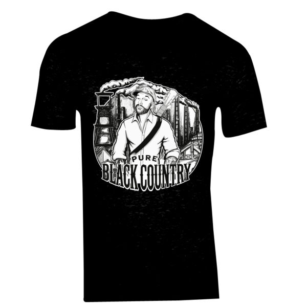 Pure Black Country Full Design - GD10 Softstyle® Adult V-Neck T-Shirt Thumbnail