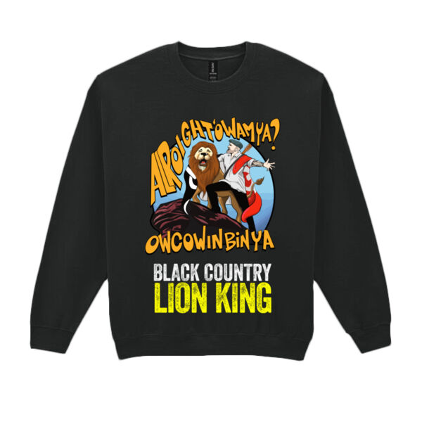 Black Country Lion King Design - GD56 Heavy Blend™ Adult Crewneck Sweatshirt Thumbnail
