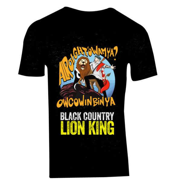 Black Country Lion King Design - GD10 Softstyle® Adult V-Neck T-Shirt Thumbnail