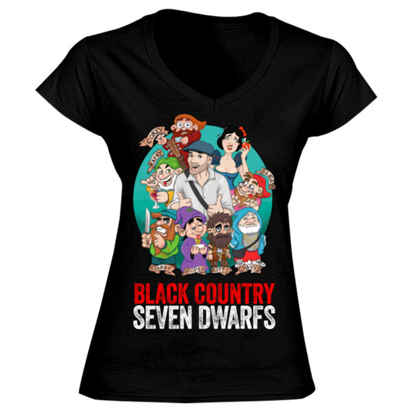 Black Country Seven Dwarfs Design - GD78 Softstyle® Ladies' V-Neck T-Shirt Thumbnail